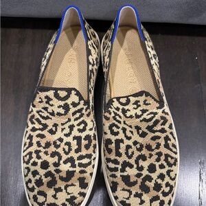 Rothy's Women's Leopard Print Slip On Sneaker